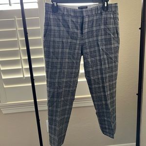 Banana Republic slacks. Size 2. Gray plaid.